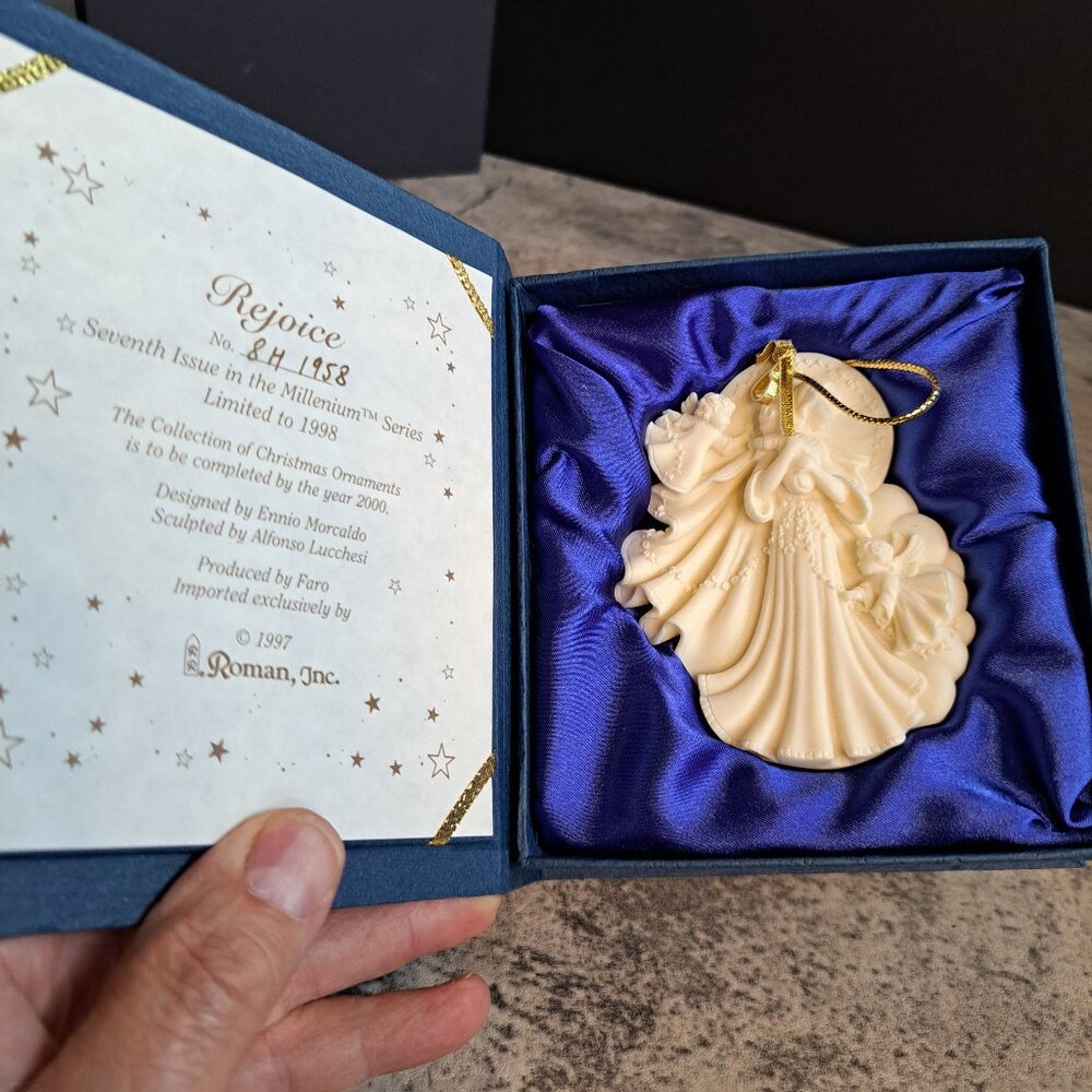Roman Inc The Millenium Limited Edition Ornament REJOICE ~ Vtg 1998 In Box
